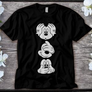 Disney Mickey Mouse Three Faces T-Shirt Unisex Adult T-shirt Kid Shirt